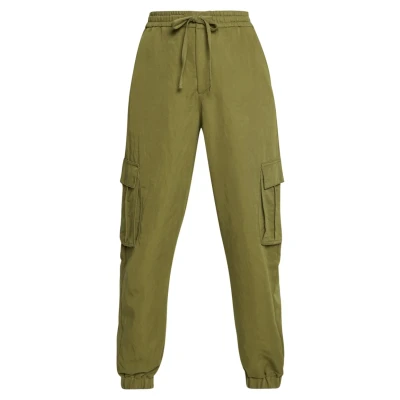Abbildung von Urban Classics Ladies Viscose Twill Cargo Pants Stoffhose, Damen, Größe: Medium, Summerolive