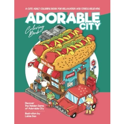 Abbildung von Adorable City: Super Cute Coloring Book for Adults and Teens Featuring City Characters Relaxation