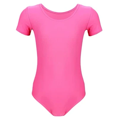 Abbildung von Aquarti Turnanzug Mädchen Gymnastikanzug Kurzarm Ballett Trikot