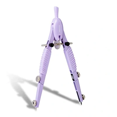 Abbildung von Aristo AR55822 Topline Mat Series Schnellverstellzirkel (Kreise bis 370 mm Durchmesser, Ersatzminen, Schenkel aus Zinkdruckguss) soft lavender