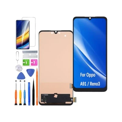 Abbildung von HLYGZX Ersatz Display für Oppo A91 / Reno 3 LCD Bildschirm TFT, Reno3 Touch Digitizer Assembly Reparaturteile Kit(Ohne Fingerabdruck)