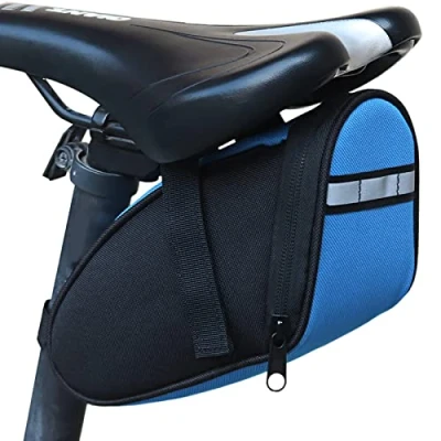 Abbildung von Gsrhzd Satteltaschen Für Fahrrad, Fahrradtasche Sattel, Rennrad Satteltasche, Fahrradsatteltasche Sattel Mit Reflektierender, Mountainbike, Blau