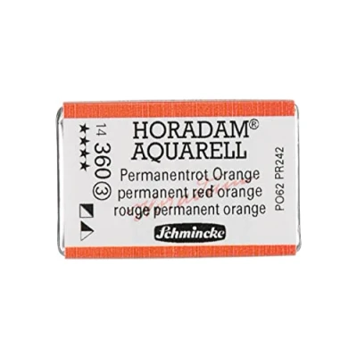 Abbildung von Schmincke HORADAM® AQUARELL feinste Künstler Aquarellfarben, 360 Permanentrot Orange, 14 043, 1/1 Näpfchen