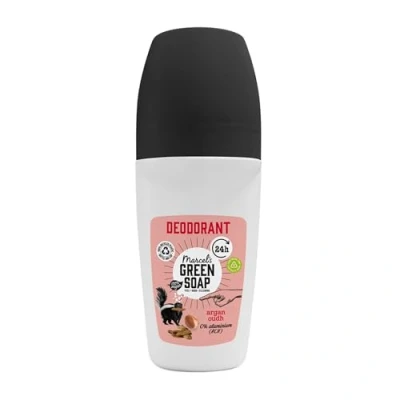 Abbildung von Marcel&#039;s Green Soap Deo Roll on Argan &amp; Oudh Roller ohne Aluminium (ACH) 100% Recycelter Kunststoff 95% natürliche Inhaltsstoffe