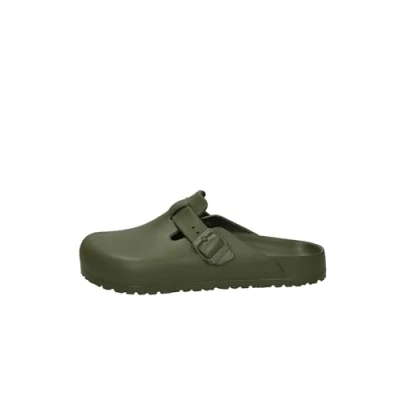 Abbildung von Birkenstock Boston Regular Unisex Pantolette flach, Größe: 42, Khaki Schuhe