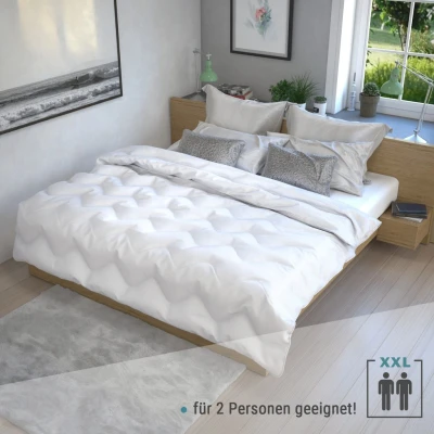 Abbildung von Jekatex Microfaserbettdecke &quot;Bettdecke, in 200x200 cm&quot;, normal, Füllung 100% Polyester, Bezug (1 St.), Ganzjahresdecke, Allergiker geeignet