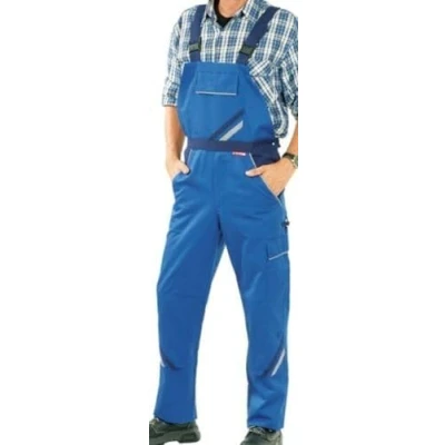 Abbildung von Planam Highline Herren Latzhose Zink Kornblau rot Modell 2333 Größe 54