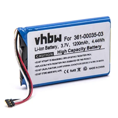 Abbildung von vhbw Akku kompatibel mit Garmin Edge Touring, Touring Plus, 800, 810 GPS Navigation Navi (1200 mAh, 3,7 V, Li Polymer)