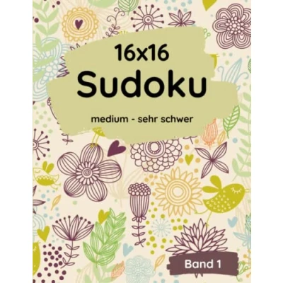 Abbildung von Sudoku 16x16 medium sehr schwer: für Erwachsene