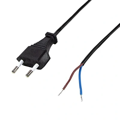 Abbildung von LogiLink CP137 Netzkabel Euro Stecker zu offenem Kabelende schwarz