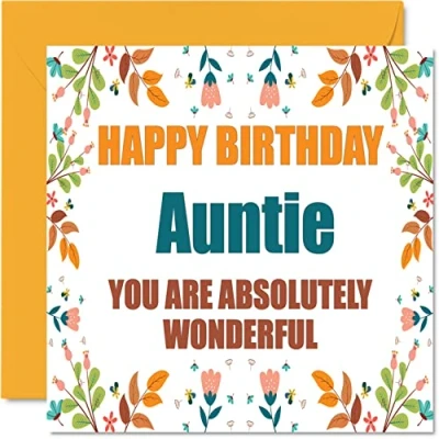 Abbildung von Lustige Geburtstagskarten für Tante Absolutely Wonderful Witz Happy Birthday Karte von Neffen Nichte, Geburtstagsgeschenke, 145 mm x Grußkarten, Geschenk
