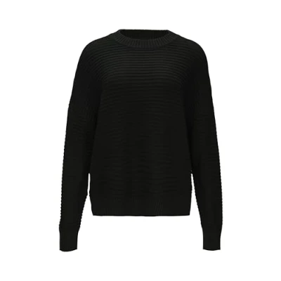 Abbildung von s.Oliver MET Ottomanstructuur Strickpullover, Damen, Größe: 34, Schwarz