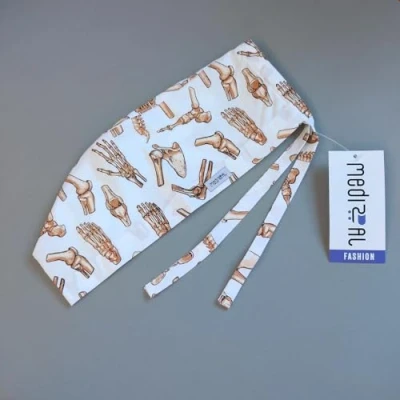 Abbildung von MEDIZAL FASHION OP Haube mit Schnüren, Arzt Kostüm Zubehör Unisex, Hauben Stoff Wiederverwendbare, Krankenschwester Baumwolle, Haube, Medizinische Kappe Knochen