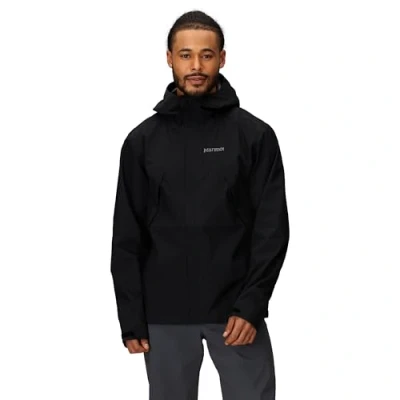 Abbildung von Marmot Herren PreCip Eco Pro Jacket, Wasserdichte Regenjacke, winddichter Regenmantel, atmungsaktiv, faltbarer Hardshell Windbreaker, optimal zum Wandern und Trekking, Black, M