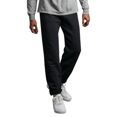 Abbildung von Russell Athletic Herren Dri Power Sweatpants mit geschlossener Unterseite (ohne Taschen) Trainingshose, schwarz, Groß