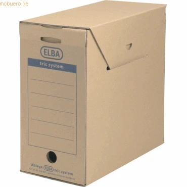 Abbildung von ELBA Archiv Box Standard tric system 158x333x308mm Wellpappe naturbrau