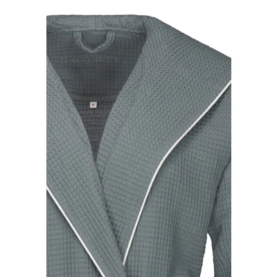 Abbildung von bugatti Baumwollpique Bademantel, Herren, Größe: Medium, Dark grey