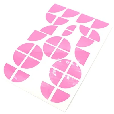 Abbildung von Finest Folia Emblem Ecken Folie kompatibel mit BMW selbstklebend wasserfest Aufkleber Glanz Auto Zubehör (K004 Rosa)