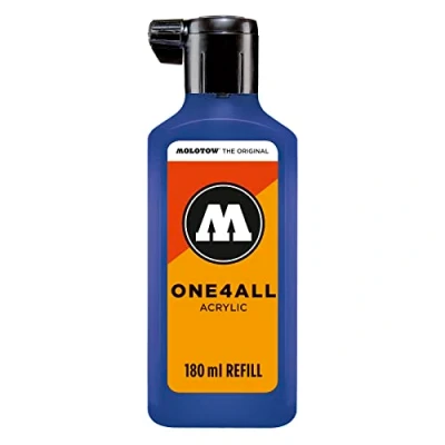 Abbildung von Molotow ONE4ALL Refill Acryl, Farbe 204 echtblau 180 ml, Nachfülltinte für Permanentmarker