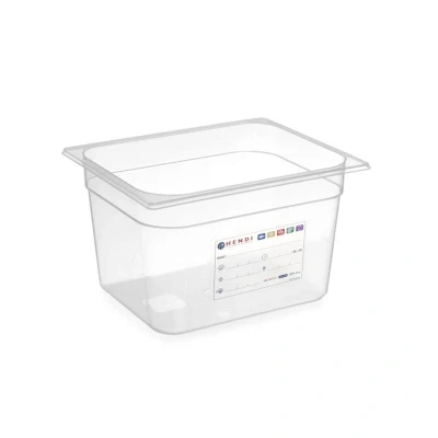 Abbildung von HENDI Aufbewahrungsbehälter GN 1/2 HACCP 150 mm Tiefe 9,5 Liter PP Kunststoff, Gastro Behälter kaufen