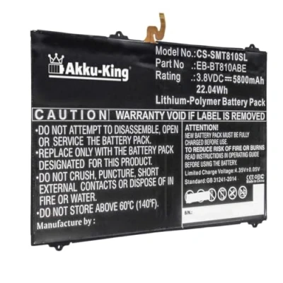 Abbildung von Akku King kompatibel mit Samsung EB BT810ABA, BT810ABE Li Polymer 5800mAh für Galaxy Tab S2 9.7 LTE A, Plus A