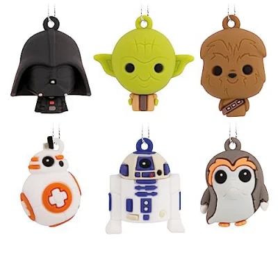 Abbildung von Hallmark Star Wars Characters Miniatur Weihnachtsschmuck, 6 Stück (0002HCM6129)