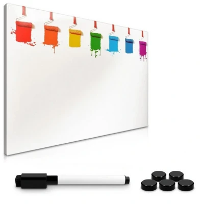Abbildung von Navaris Magnettafel Magnetpinnwand Memoboard 60x40cm abwaschbar Colored Paint Design, (1 tlg)