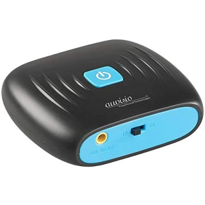 Abbildung von auvisio Transmitter, Bluetooth: 2in1 Audio Sender und Empfänger mit Bluetooth 4.2, 10 m Reichweite (TV Adapter, Bluetooth, BT Lautsprecher iPad)