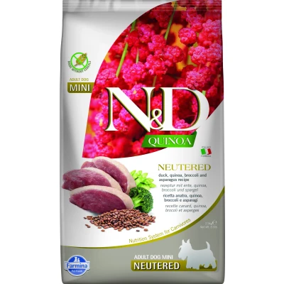 Abbildung von N&amp;D Quinoa DOG Neutered Ente &amp; Brokkoli Spargel Mini varianten 2,5 kg