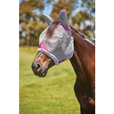 Abbildung von Weatherbeeta Fliegenmaske Comfitec Deluxe Durable Mesh mit Ohren Grau/LilaVerkauft von Agradi