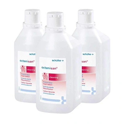 Abbildung von 3x 1000 ml Schülke Octenisan® Waschlotion Reinigungslotion Flüssigseife, mit Allantoin, parfümfrei