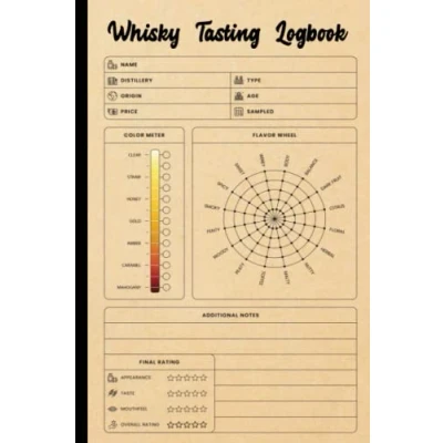 Abbildung von Whiskey Tasting Log Book: A Notebook &amp; Diary for Lovers. Review, Track, Rate and Record Your Favorite Whiskey, Size 6&quot;X9&quot;, 120 Pages