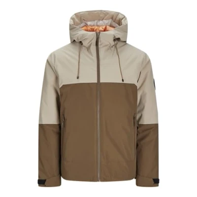 Abbildung von JACK&amp;JONES Herren JCOAIDEN Transitional Jacket SN Jacke, Teak/Detail:Crockery Blocking, S