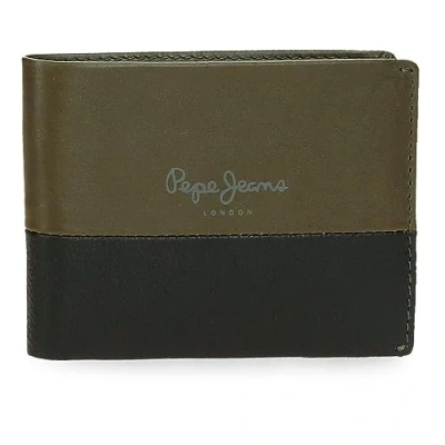 Abbildung von Pepe Jeans Doppelte Horizontale Geldbörse mit grüner Geldbörse, 11,5 x 8 1 cm, Leder, grün, Talla única,