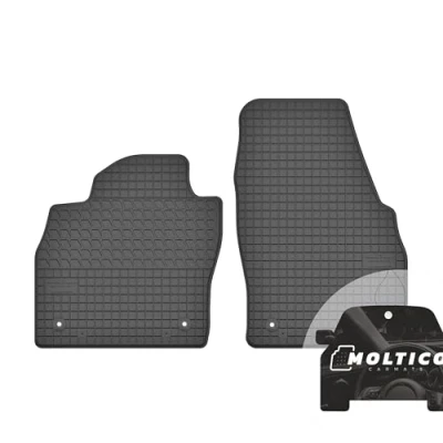 Abbildung von moto MOLTICO Vorne Gummimatten Auto, 2 teiliges Set, Allwetter Gummi Fußmatten mit Rand, Antirutsch &amp; Wasserfest Autoteppiche passend für Skoda Scala (2019 )