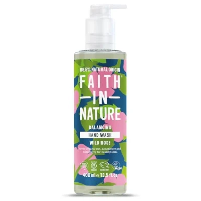 Abbildung von Faith In Nature Natural Wild Rose Hand Wash, Restoring, Vegan and Cruelty Free, No SLS or Parabens, 400 ml