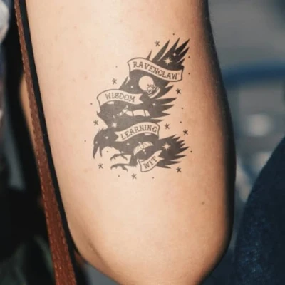 Abbildung von Harry Potter House Ravenclaw Werte Tattoo