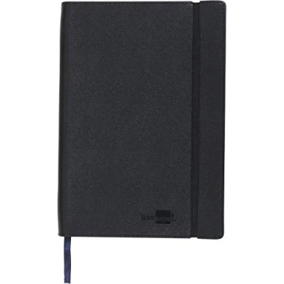 Abbildung von Liderpapel LD06 Notizbuch, Lederoptik, A6, 120 Blatt, 70 g/m², horizontal, ohne Rand, Schwarz