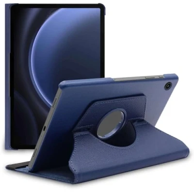 Abbildung von ebestStar Hülle für Samsung Galaxy Tab A9+ SM X210 (2023), Drehbar Schutzhülle, PU Lederhülle, Rotierende Ständer Etui, Rotating Case Cover, Dunkelblau