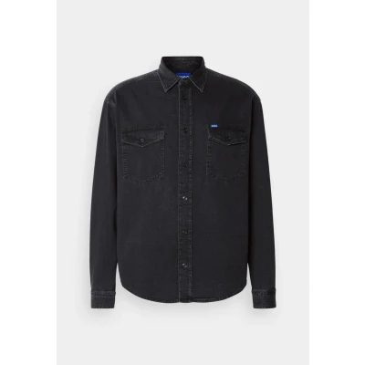 Abbildung von HUGO Ebino Hemd, Herren, Größe: Large, Dark grey