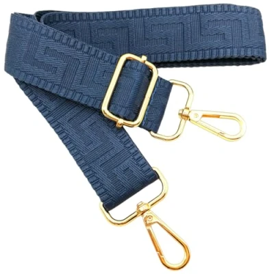 Abbildung von Verstellbarer Schultergurt für Taschen Blau, Taschengurte zum Wechseln, Taschengurt Breit mit Karabiner Gold, 80 130 cm Tragegurt Tasche Damen Schulterriemen, Handtasche, 3.8cm, 1322