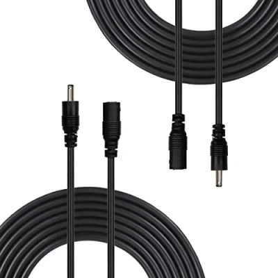 Abbildung von Liwinting 2pcs 3m/9.84Feet DC Verlängerungs Kabel Energieverlängerungs 3.5x1.35mm Mann zum Weiblichen Stecker Verwendbar für Kameras,Energien Adapter,IP Kamera Schwarz