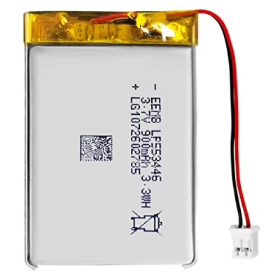 Abbildung von EEMB Lithium Polymer Akku 3,7 V 900mAh 553446 Wiederaufladbarer Lipo mit JST Anschluss für VXI Blue Parrott bestätigen Sie die Polarität des Geräts und Anschlusses vor dem Kauf