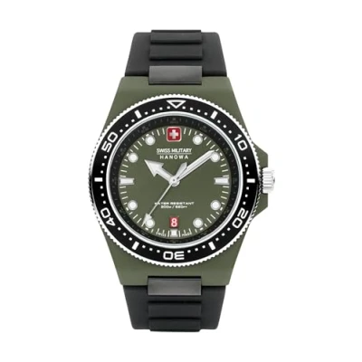 Abbildung von Swiss Military Hanowa Herren Analog Quarz Uhr mit Silikon Armband SMWGN0001181