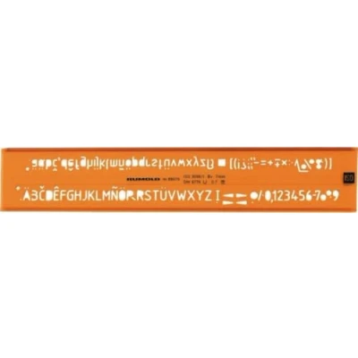 Abbildung von Rumold Schriftschablone 2,5mm orange/transparent