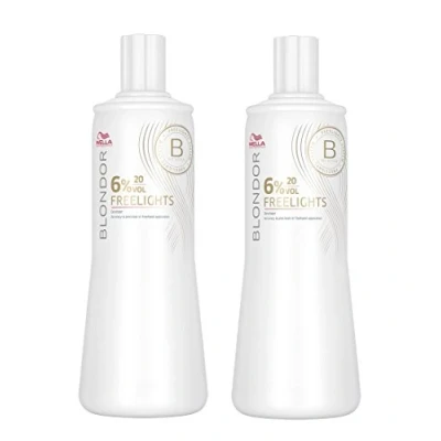 Abbildung von Wella 2x Blondor Freelights Oxidationsmittel 6% 1000 Ml