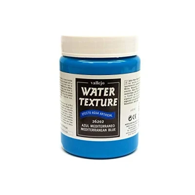 Abbildung von Vallejo Wasser Texturen Mittelmeerblau (26.202) (200 ml) Acrylgel Realistisch Malerei Malmittel Szenerie Wassertexturen Adults 4 cm x 7 2 ounces 1 Stück Nicht faltbar