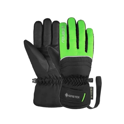 Abbildung von Reusch Teddy Goretex Fingerhandschuh für Kinder, Größe: 5, Black/neon green