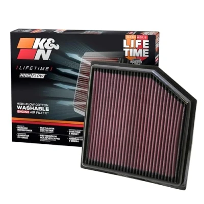 Abbildung von K&amp;N 33 2452 Motorluftfilter: Hochleistung, Prämie, Abwaschbar, Ersatzfilter,Erhöhte Leistung, 2010 2019 (GS 300, GS 350, IS RC Vellfire, Alphard, Mark X)