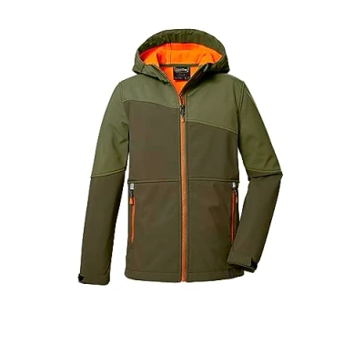 Abbildung von killtec Jungen Softshelljacke/Outdoorjacke mit Kapuze KOS 263 BYS SFTSHLL JCKT, dunkeloliv, 116, 41552 000